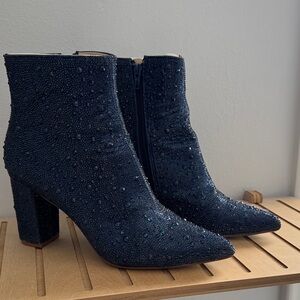 Betsy Johnson Navy Cady Boots